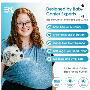 BK Pet K'tan Soft Blue Dog Sling Carrier